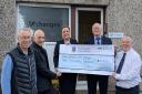 From left, Andrew Duncan, Changes treasurer, Trevor Civval, Changes chair of the board, Jill Jeans, Changes CEO, and Alan Tweedie, secretary of Musselburgh Old Course Golf Club, and Mike McVean, also from Musselburgh Old Course Golf Club