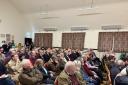 John Lamont hosted a meeting in Caddonfoot amid concerns over the pylons project