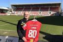 David Laming with a special Pars top that he was presented with on his 80th birthday in March.