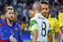 13/09/16 UEFA CHAMPIONS LEAGUE GROUP STAGES BARCELONA v CELTIC NOU CAMP - BARCELONA Lionel Messi shakes hands with Celtic captain Scott Brown