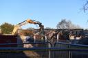 Demolition work at the former St Columba's and Woodmill high schools is underway.