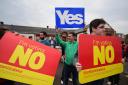 TAKING SIDES: Yes and No campaigners in Blantyre in September, 2014