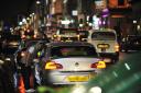 a private hire cab on Sauchiehall Street