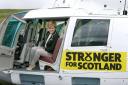 Nicola Sturgeon has been flying across Scotland to support SNP candidates