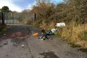 Fly-tipping in Dunfermline, Kingseat Road.