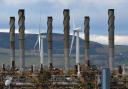 Wind turbines stand alongside Mossmorran Ethleyne Plant