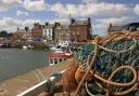 A chunk of a boundary wall at Arbroath Harbour wall next to Mackay Boatbuilders collapsed on Wednesday night