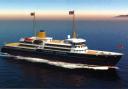 An artist's impression of a new national flagship, the successor to the Royal Yacht Britannia