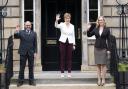 Nicola Sturgeon, centre, agreed on a deal with Scottish Greens co-leaders Patrick Harvie and Lorna Slater