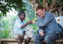 Hollywood actor Gerard Butler has visited projects carried out by the charity
