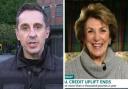 Gary Neville blasted Edwina Currie after she said Universal Credit was 'paying people to stay at home'