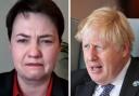 Ruth Davidson was tearing up ... apparently over Boris Johnson's lack of standards