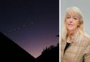 Lesley Riddoch took to Twitter after seeing a mysterious trail of lights in the sky above Scotland