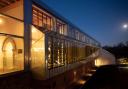 The exterior of The Burrell Collection taken at night South Gallery. Image courtesy of Glasgow Museums Collections