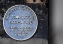 A plaque near The Tobacco Merchant's House in Glasgow's Merchant City