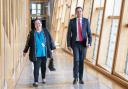 Jackie Baillie and Anas Sarwar. Photograph: PA