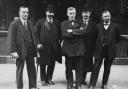 Willie Adamson (centre) pictured in 1920 with fellow leading Labour politicians Arthur Henderson, William Brace, Vernon Hartshorn and James Henry Thomas