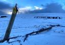 Power lines were downed in Shetland earlier this week after an extreme snow and ice storm passed over the island