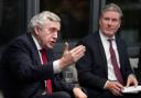 Former prime minister Gordon Brown (left) and Labour Party leader Sir Keir Starmer in Edinburgh for the launch of the former PM's New Britain paper