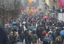 Glasgow shoppers brave the elements to hit the sales in city centre