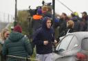 Ed McVey, who plays Prince William, was spotted jogging through St Andrews