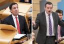 Anas Sarwar (left) and Douglas Ross have reacted to the election of Humza Yousaf as leader of the SNP