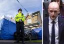 SNP Westminster leader Stephen Flynn said it was a 'shock' to see a police tent and barriers erected outside Peter Murrell's house