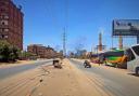 A deserted street is pictured in Khartoum on May 1