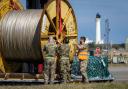 Specialist equipment being loaded onto a Royal Air Force A400M Atlas aircraft at RAF Lossiemouth, ahead of its trip to St John's in Canada to assist with the hunt for the Titan submersible