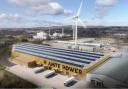 An artist's impression of the proposed AMTE Power megafactory
