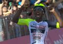 Biniam Girmay winning the tenth stage of the 2022 Giro D'Italia
