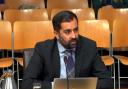 First Minister Humza Yousaf speaks at the Scottish Parliament's Convenors' Group