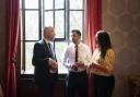 First Minister Humza Yousaf with chief of staff Colin McAllister (left) and wife Nadia