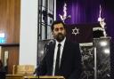 Humza Yousaf, speaking at a service of solidarity at Giffnock Newton Mearns Synagogue