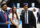 Prime Minister Rishi Sunak tours the Exhibitor's Hall, at the Manchester Central convention complex, during the Conservative Party annual conference.