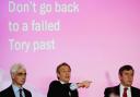 Alistair Darling, Tony Blair and Gordon Brown pictured at a Labour press conference in 2005