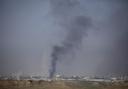 Smoke rises above Gaza
