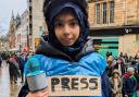 Nine-year-old Haleema was honouring the work of journalists in Gaza