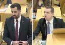 Humza Yousaf said Douglas Ross was displaying 'breathtaking hypocrisy' amid the row over Whatsapp messages during the pandemic