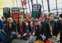 School pupils, students and educators protested against the Israeli siege of Gaza in Glasgow