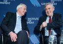 Former prime minister John Major (left) and former prime minister Gordon Brown at the launch of the final report of the Institute for Government's year-long Commission on the Centre of Government.
