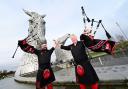 Red Hot Chilli Pipers at The Kelpies
