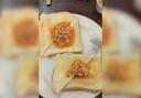 An image of a serving of beans on toast, allegedly from a cafe in Ediburgh, caused uproar on social media