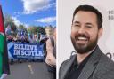 Martin Compston joined the Believe in Scotland rally on Saturday