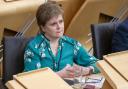Nicola Sturgeon pictured in the Holyrood chamber