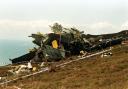 The wreckage of the Chinook Helicopter which crashed on the Mull of Kintyre killing all 29 on board
