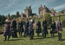 A group of Dior models at Drummond Castle