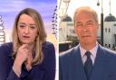 BBC host Laura Kuenssberg interviews Reform UK leader Nigel Farage on her show on Sunday, June 9
