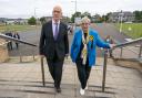 First Minister John Swinney on the campaign trail in Edinburgh with Joanna Cherry