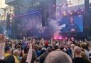 Foo Fighters lead singer appeared impressed by fans singing Flower of Scotland